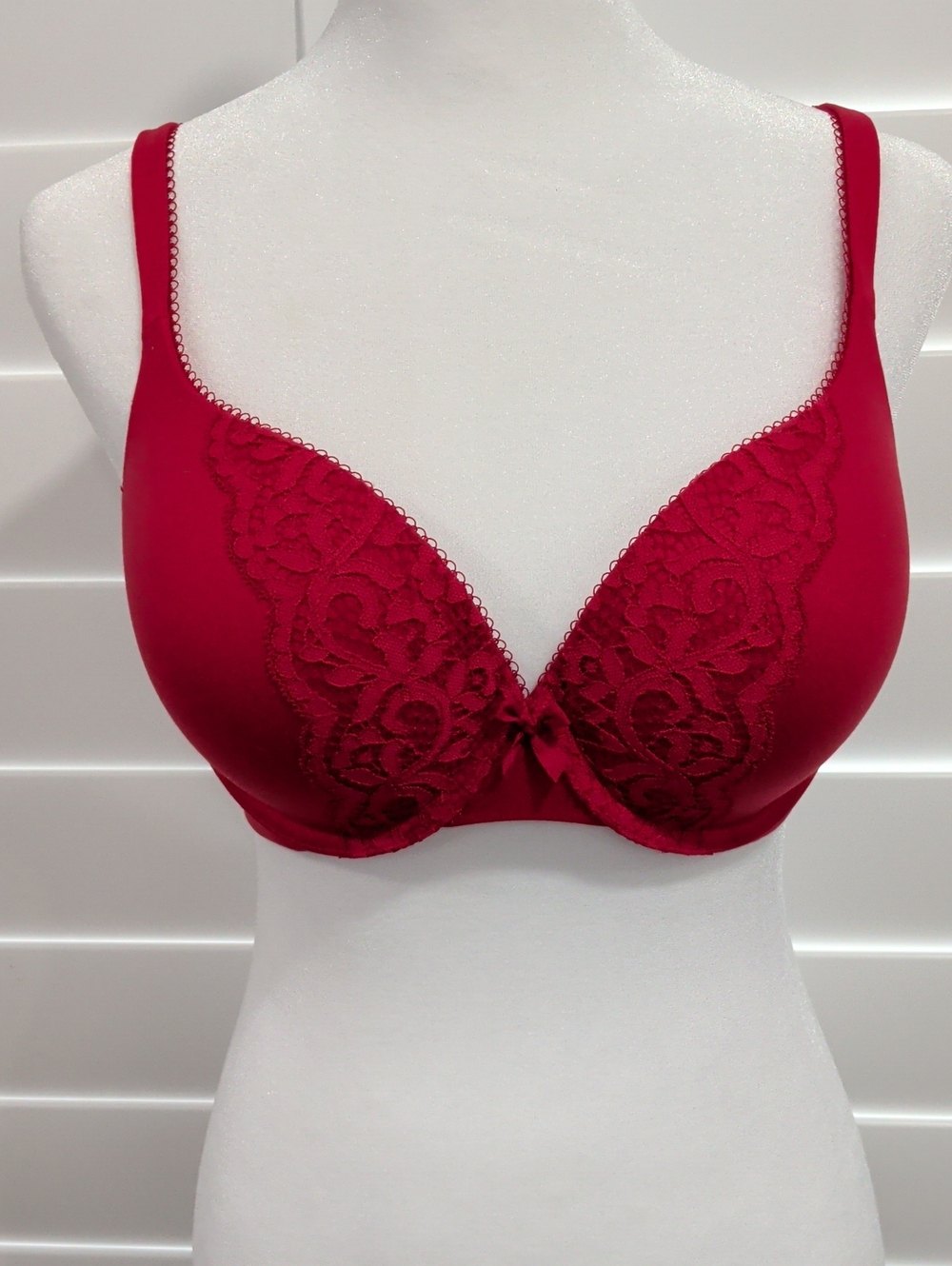 Victoria's Secret Red Lace Perfect Shape Padded Bra